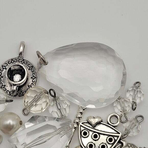 35+ Charms Lot Kitchen Cooking Tea Silver Tones Sparkly Jewelry Making Gift Idea - Picture 5 of 8
